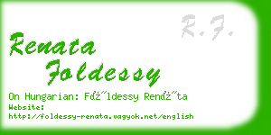 renata foldessy business card